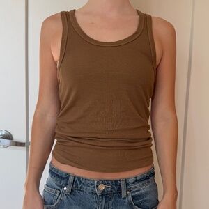 Penny Brown Racerback Tank Top